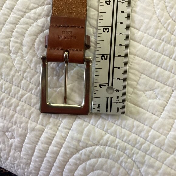 Levi’s Cowhide Leather Brown Belt Men’s Size 34 With Decorative Cutouts & Silver - Picture 15 of 16